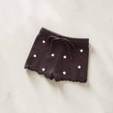 Starlight Embroidered Shorts- Butter Choc