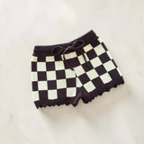 Checker Shorts- Butter Choc