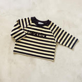 Long Sleeve Stripe Tee- Marigold + Fudge