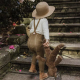 Silly Silas Footed Tights- Acorn Brown