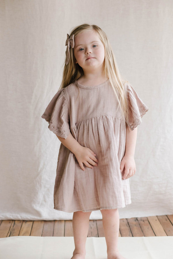 Jamie Kay Muslin Phillipa Dress | Cozy Pink
