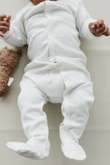 Jamie Kay Footed Onepiece | Tiny Dot on Latte