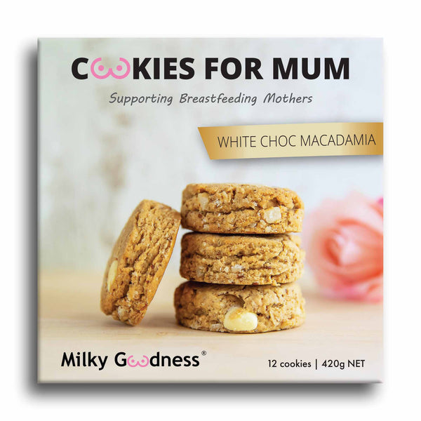 SHORT PRE ORDER Milky Goodness White Chocolate Chip + Macadamia Lactation Cookies