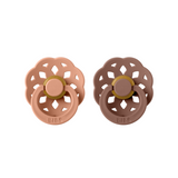BIBS Dummies- Boheme- Peach/Woodchuck- 2 pack