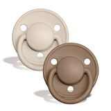 BIBS De Lux | Silicone - One Size - Vanilla/Dark Oak 0-3 years