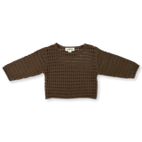 Grown Summer Open Knit Pull Over - Mud