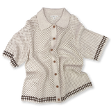 Grown Ladies Hand Crochet Shirt - Coconut