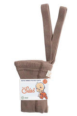 Silly Silas Footed Tights- Granola