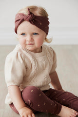 Jamie Kay Organic Cotton Headband | Lea Floral Deep Brown