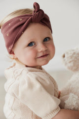 Jamie Kay Organic Cotton Headband | Lea Floral Deep Brown