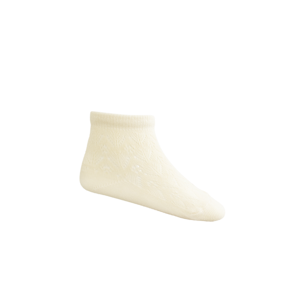 Jamie Kay Scallop Weave Ankle Socks | Milk