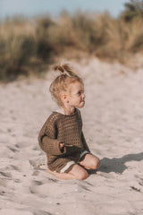 Grown Summer Open Knit Pull Over - Mud