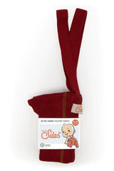 Silly Silas Footed Tights- Maple Leaf