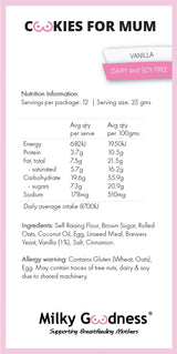Milky Goodness Vanilla Lactation Cookies