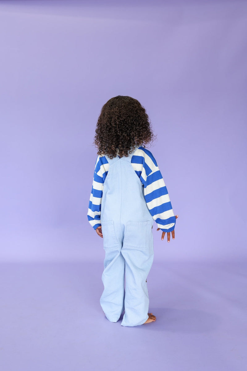 Organic Embroidery Posy Overalls