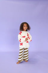 Diagonal Stripe Knit Flares