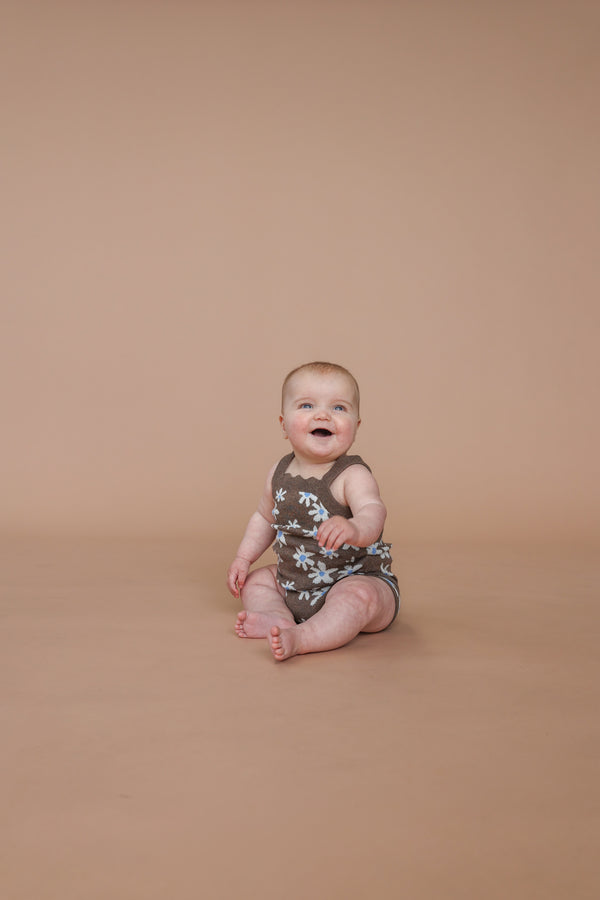 Grown Wild Flower Singletsuit - Mud