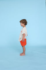 Grown Terry Shorts - Blocks Rosso