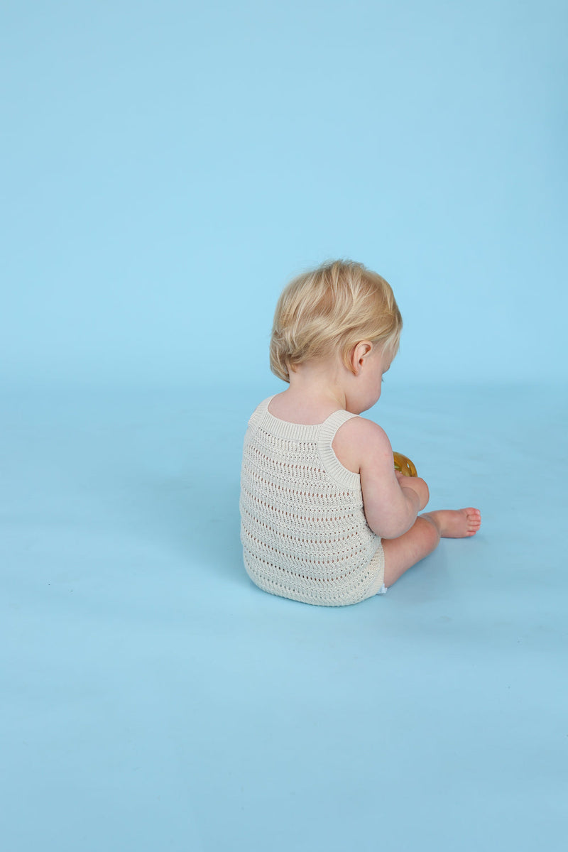 Grown Knitted Organic Singletsuit - Dune