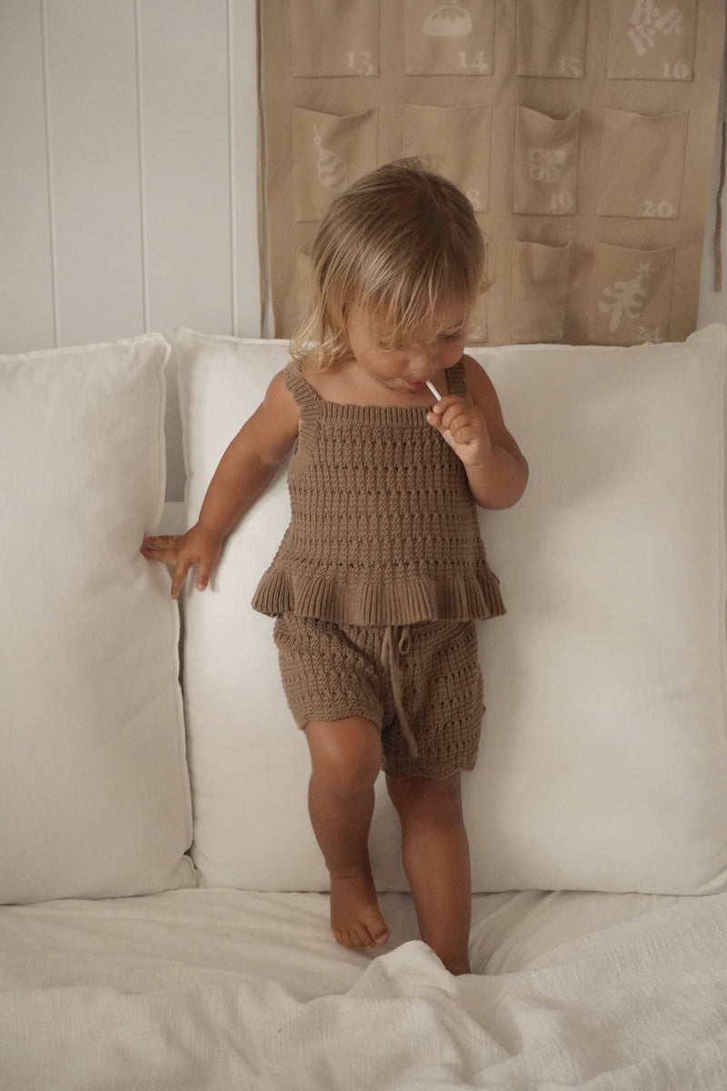 Crochet Shorts | Pecan