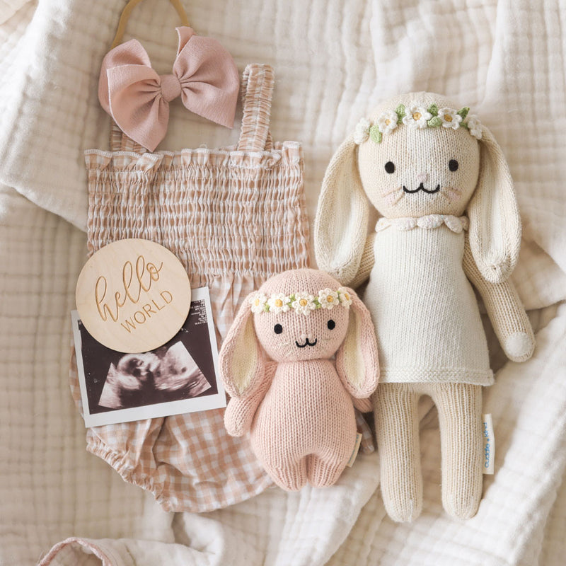 Cuddle + Kind Baby Bunny (rose with ivory floral)