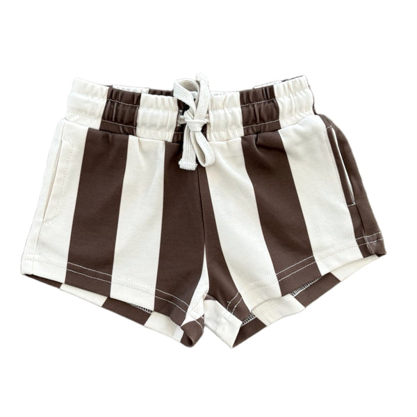 Stripes on Stripes Shorts | Kids | Chocolate