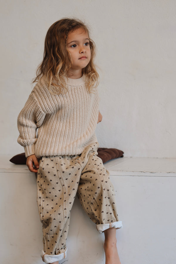 Vintage Denim Jeans - Hearts