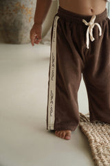 Terry Logo Pants - Chocolate