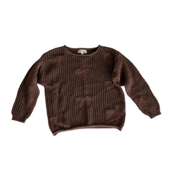 Crochet LOVE Pullover - Carob