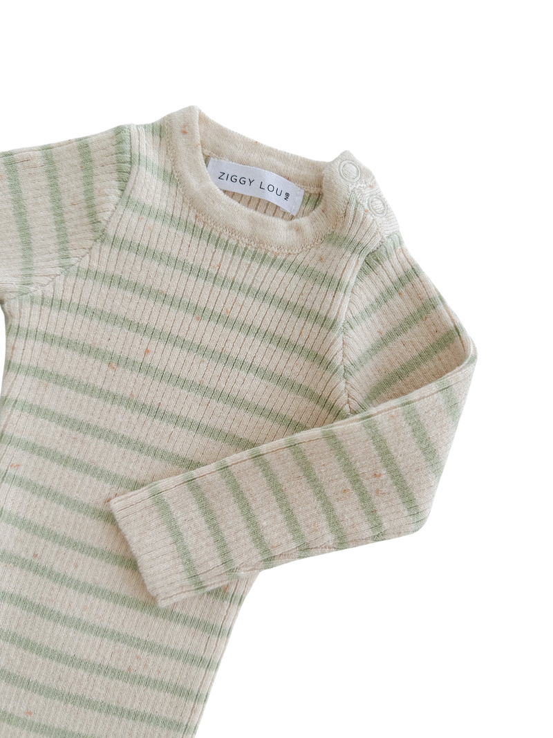 ZL BODYSUIT | BISCOTTI STRIPE