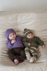 Pixie Beanie - Moss Stripe