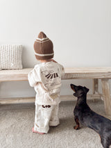Pixie Beanie - Caramel Stripe