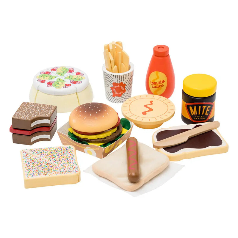 WOODEN TOY - AUSTRALIAN FOOD SET
