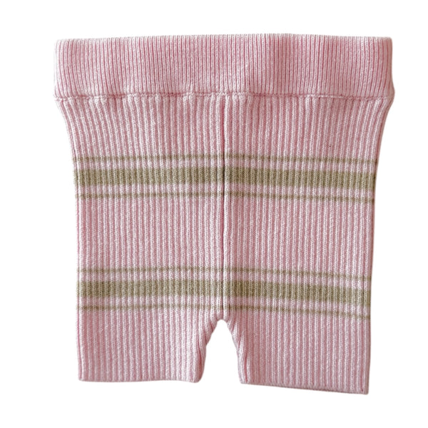 Knitted Bike Shorts - Blossom Stripe