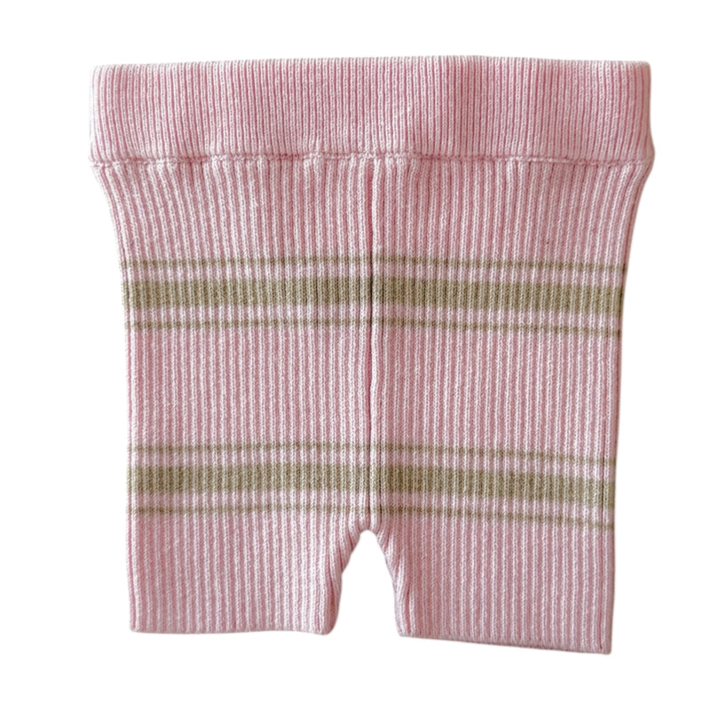 Knitted Bike Shorts - Blossom Stripe