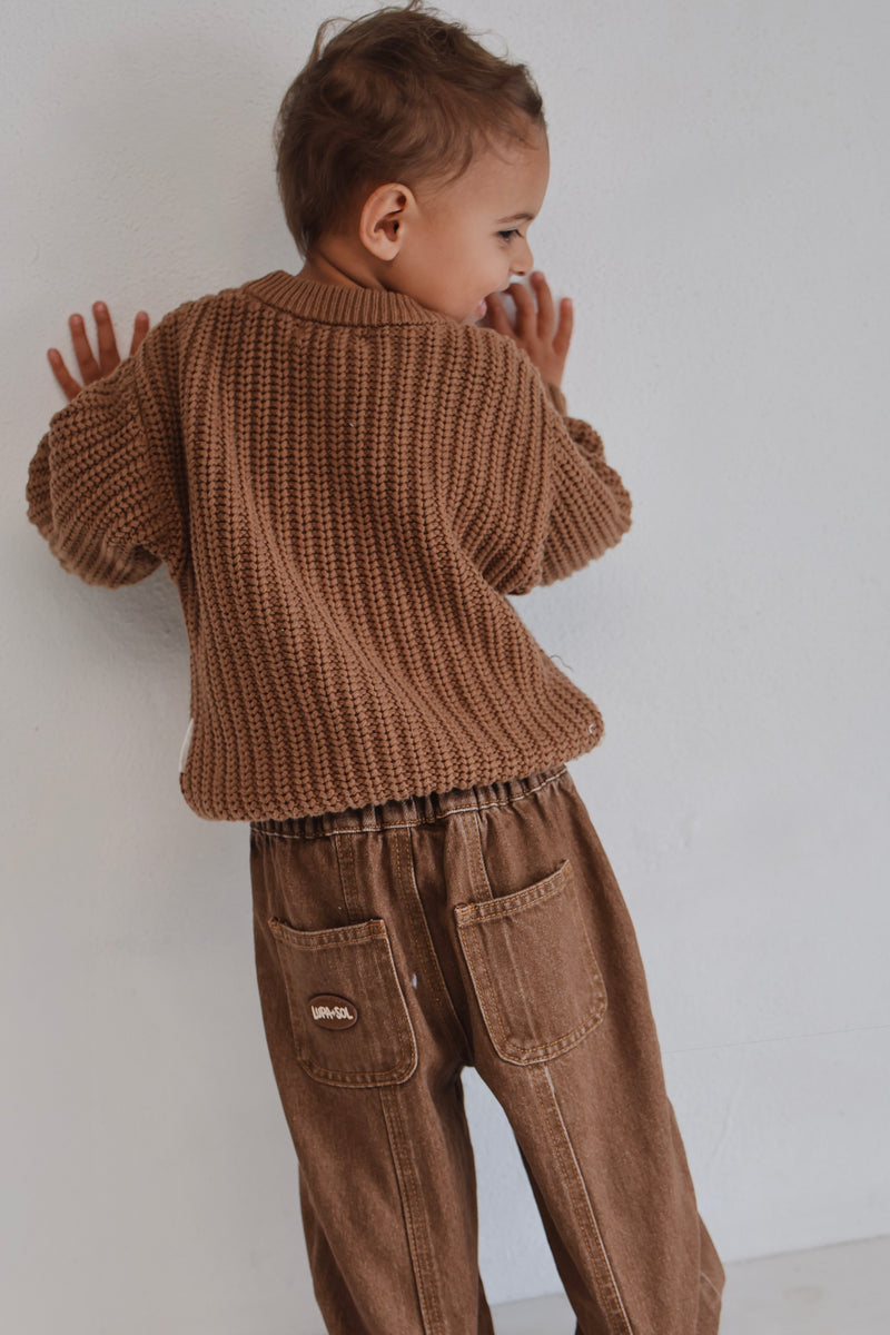 Vintage Denim Jeans - Mocha