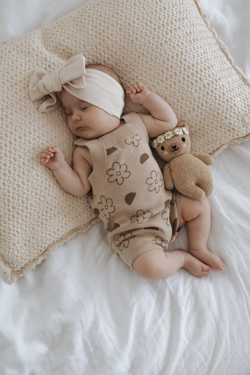 Posy + Pebble Romper | Latte+ Pecan