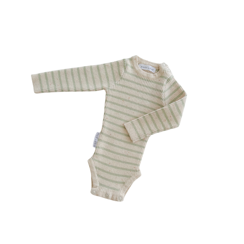 ZL BODYSUIT | BISCOTTI STRIPE