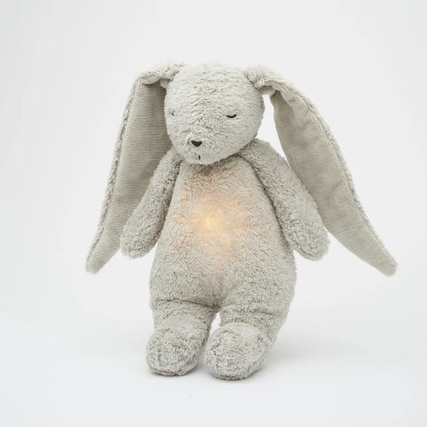 MOONIE 2.0 GRAY - ORGANIC HUMMING BUNNY WITH A LAMP