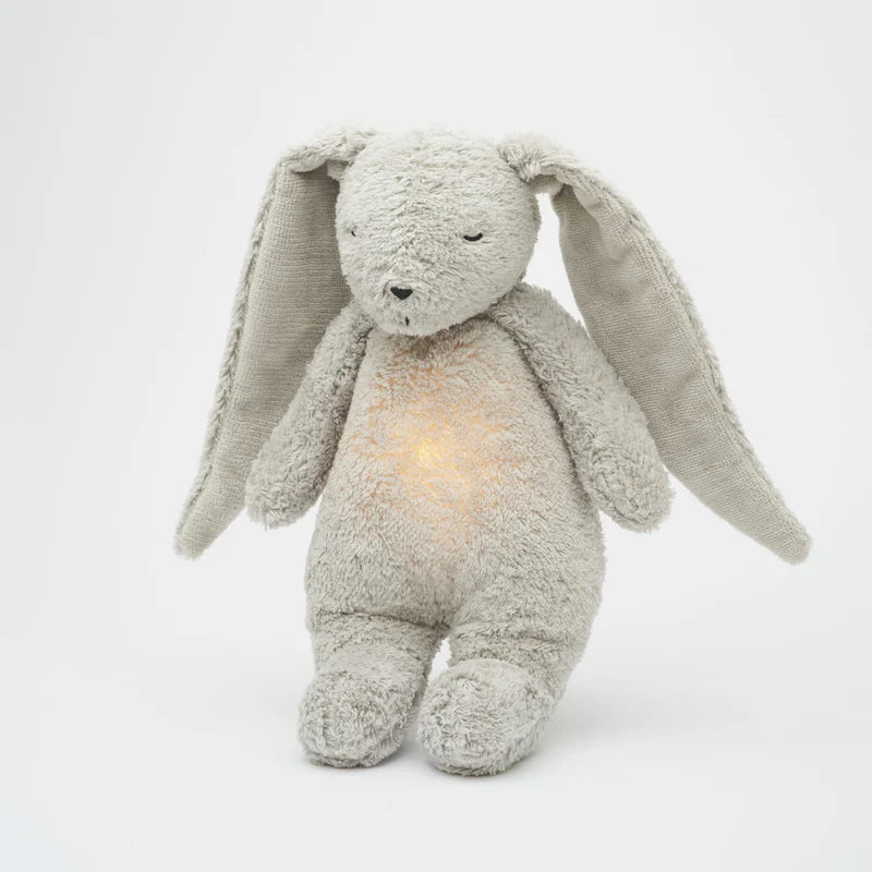 MOONIE 2.0 GRAY - ORGANIC HUMMING BUNNY WITH A LAMP