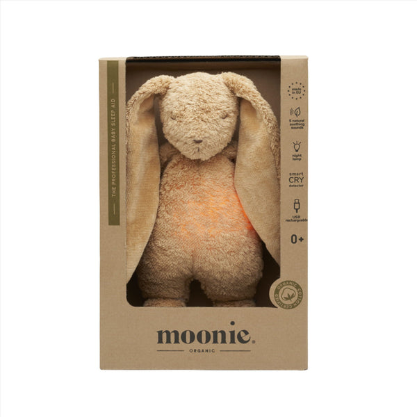 MOONIE 2.0 CAPPUCINNO - ORGANIC HUMMING BUNNY WITH A LAMP