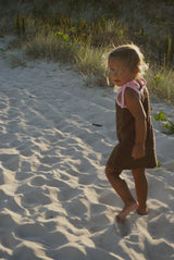 Terry Tie Up WAVE Dress- Chocolate