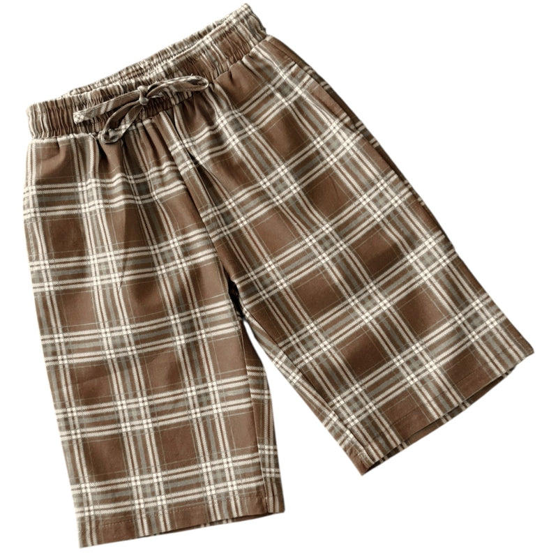 Check Pants - Moss + Caramel