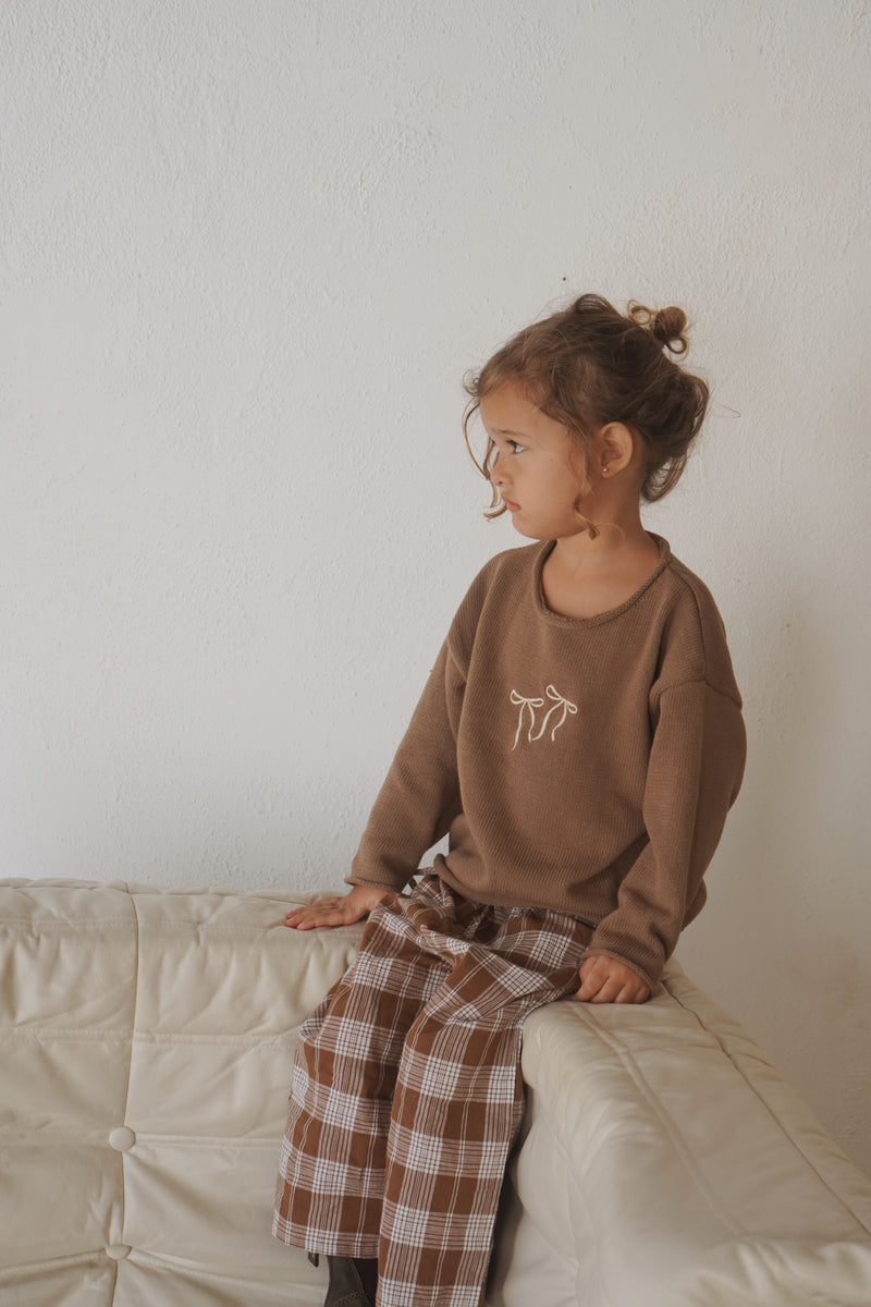 Check Pants - Walnut