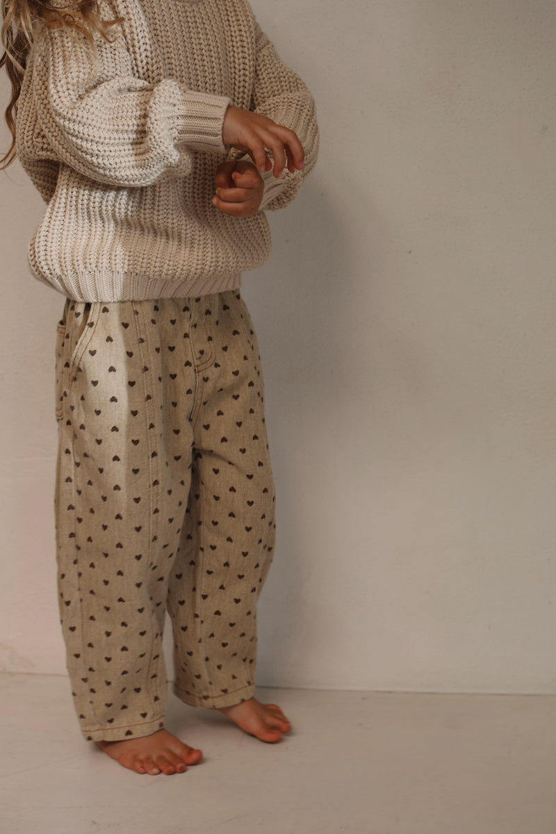 Vintage Denim Jeans - Hearts