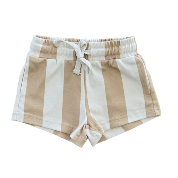 Stripes on Stripes Shorts | Kids | Beige