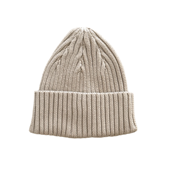 Lupa and Sol Chunky Ribbed Pixie Beanie | Biscuit