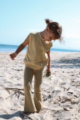 Knitted Flower Vest - Butter