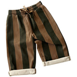 Bobby Canvas Pants - Moss Stripe