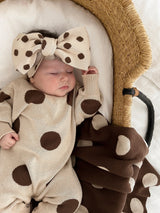 Dot Blanket- Mud + Oatmeal